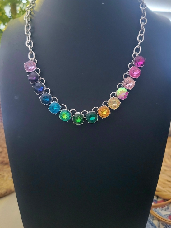 paparazzi Jewelry - Paparqzzi Multicolor Crystal Station Necklace